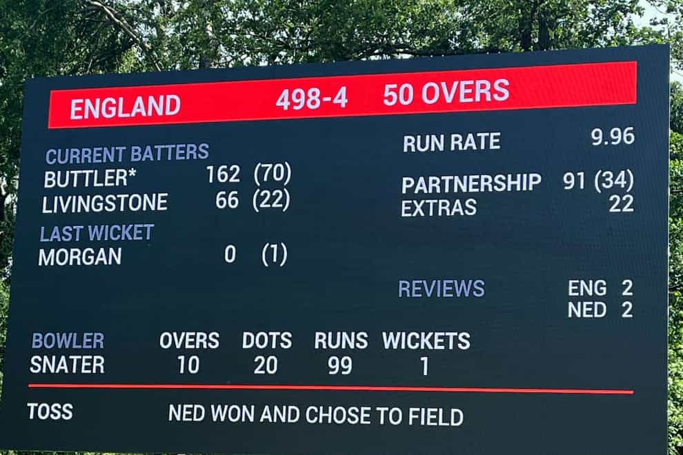 England scored a record-breaking total against the Netherlands (David Charlesworth, PA)