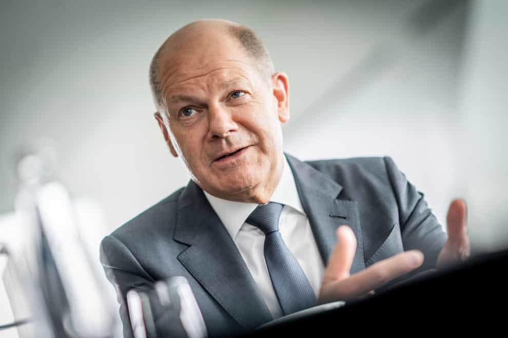 German Chancellor Olaf Scholz (Michael Kappeler/dpa/AP)