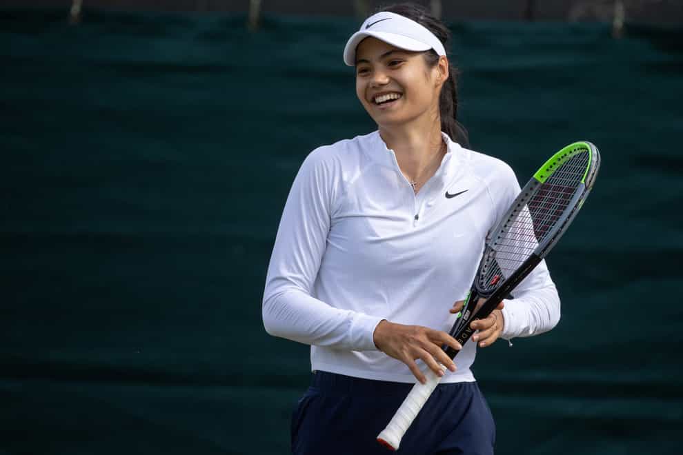 Emma Raducanu will hope to be all smiles again at Wimbledon (David Gray/AELTC Pool)