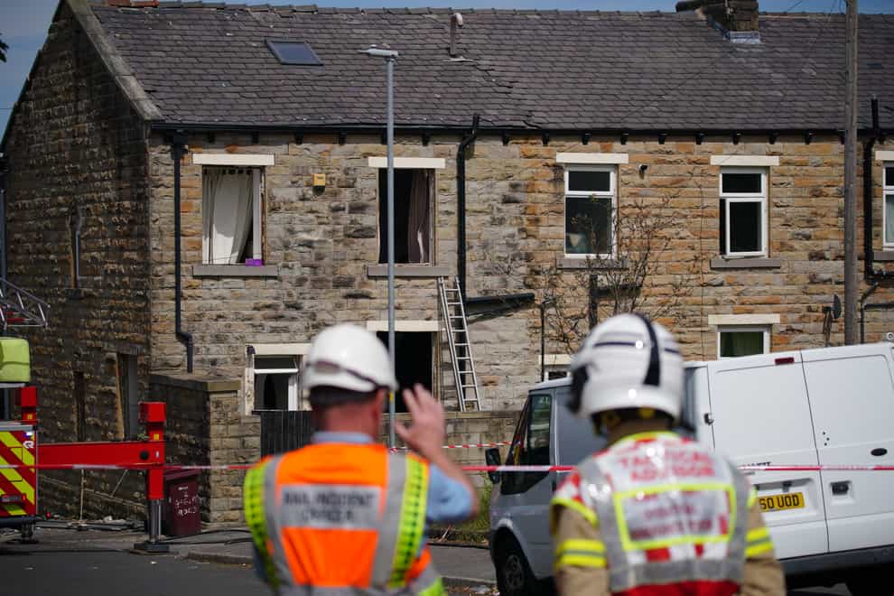 There was an explosion at a house in Burnley (Peter Byrne/PA)