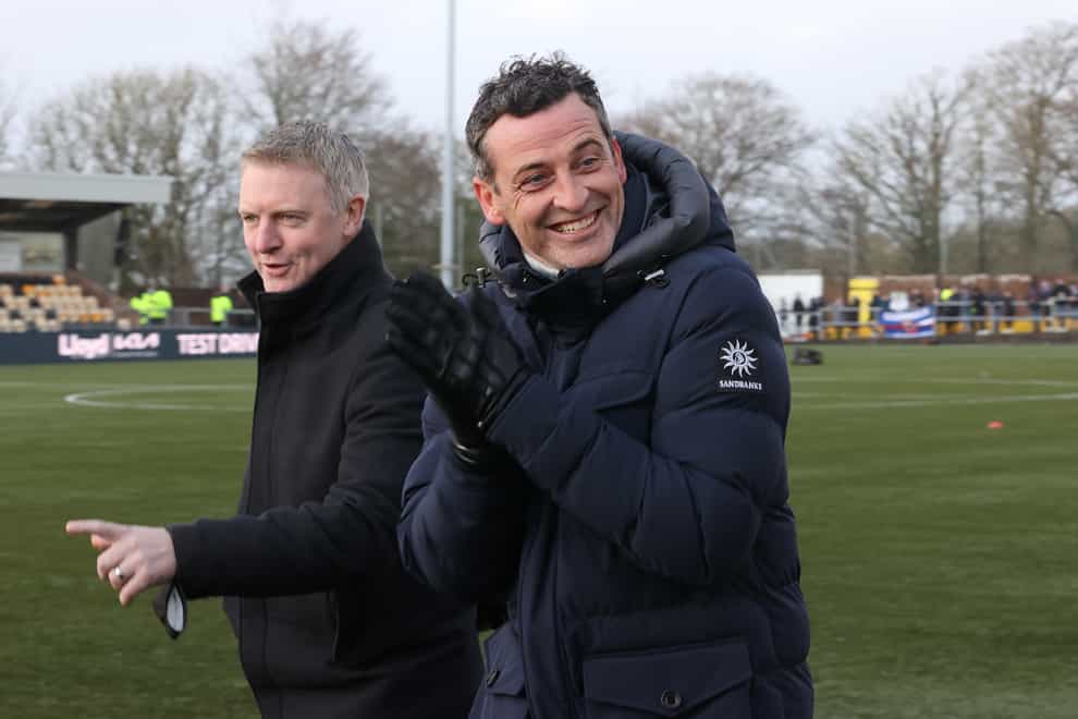Jack Ross (right) has been appointed Dundee Utd boss (Steve Welsh/PA)