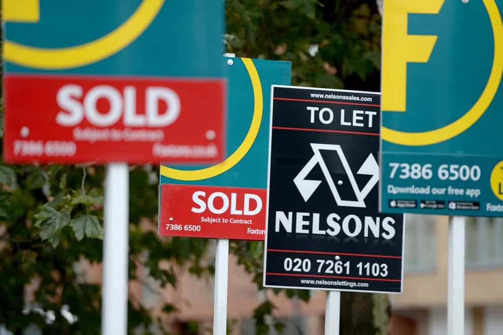 Around 5% fewer house sales took place in May this year than in the same month in 2021, according to HM Revenue and Customs figures (Anthony Devlin/PA)