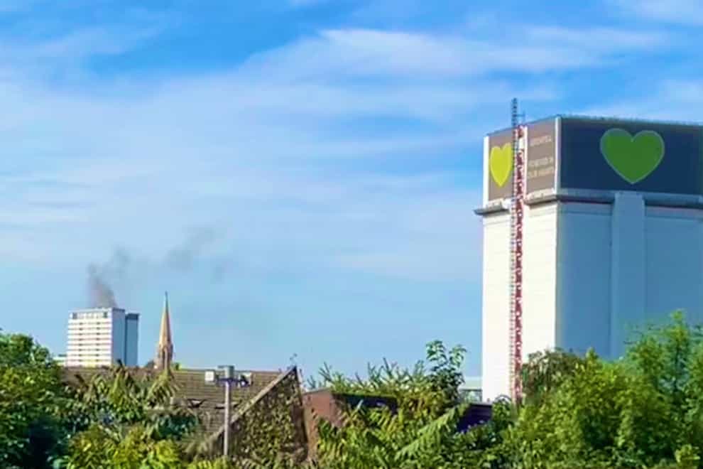 The building is less than a mile away from Grenfell Tower, right, where 72 people died following a blaze in 2017 (fabtic_ltd/PA)