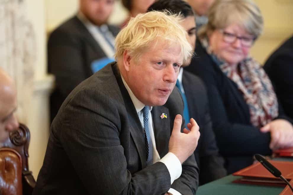 Prime Minister Boris Johnson chairs a Cabinet meeting (Carl Court/PA)