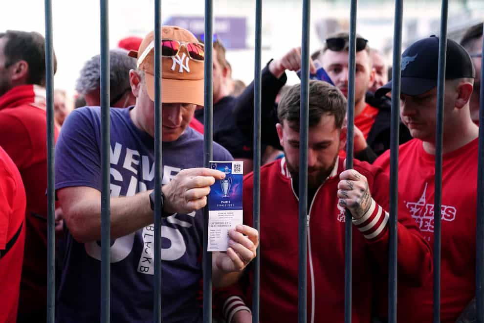 Liverpool fans were stuck outside the Stade de France ahead of the match (Adam Davy/PA)