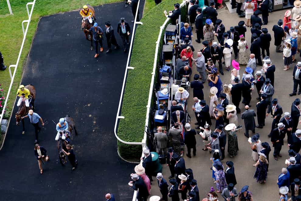 Maylandsea (bottom) ahead of the Queen Mary Stakes (David Davies/PA)