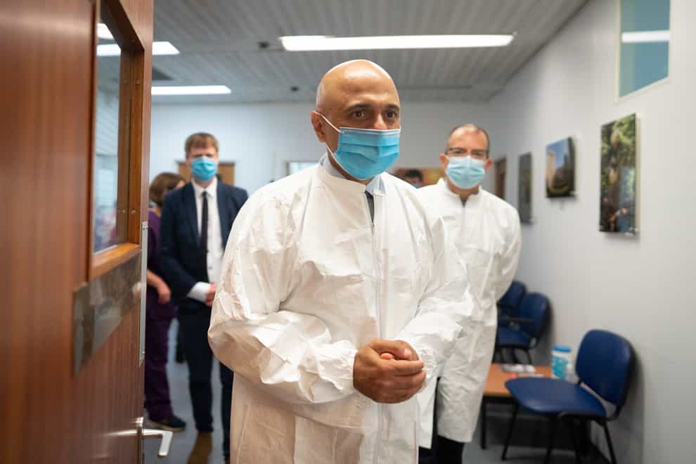 Health Secretary Sajid Javid during his visit to St George’s Clinical Research Facility in London following the announcement that the American pharmaceutical giant Moderna are to open a research and manufacturing centre in the UK. Picture date: Wednesday June 22, 2022.