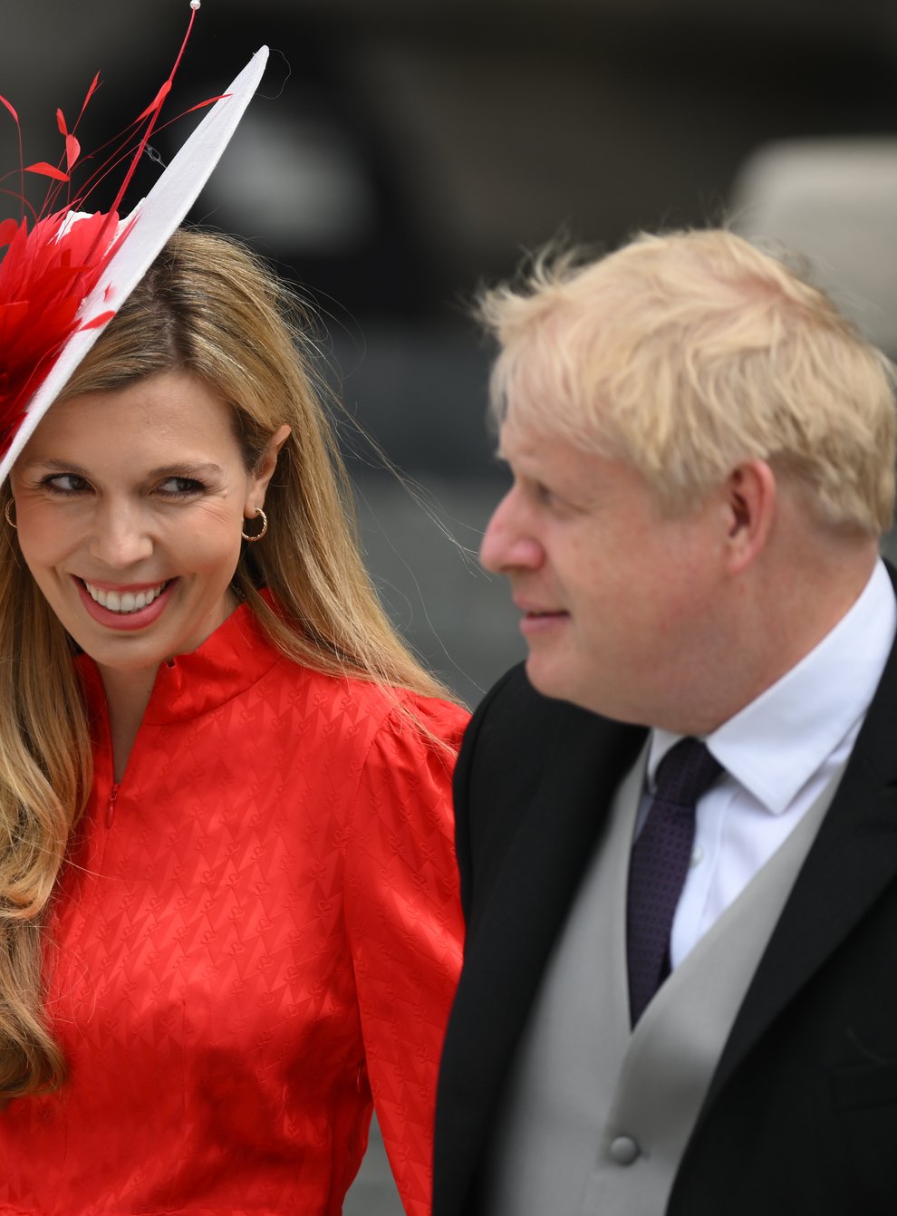 Prime Minister Boris Johnson and wife Carrie Johnson at the National Service of Thanksgiving at St Paul’s Cathedral, London, on day two of the Platinum Jubilee celebrations for Queen Elizabeth II. Picture date: Friday June 3, 2022.
