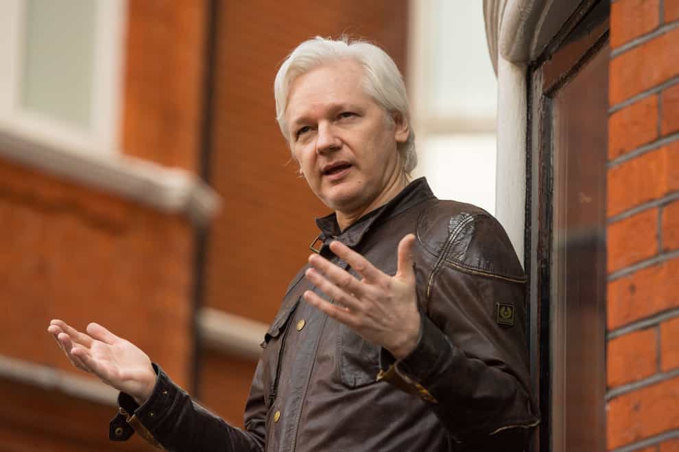 Julian Assange was strip searched on the day he was told he faces extradition to the US, his wife said (PA)