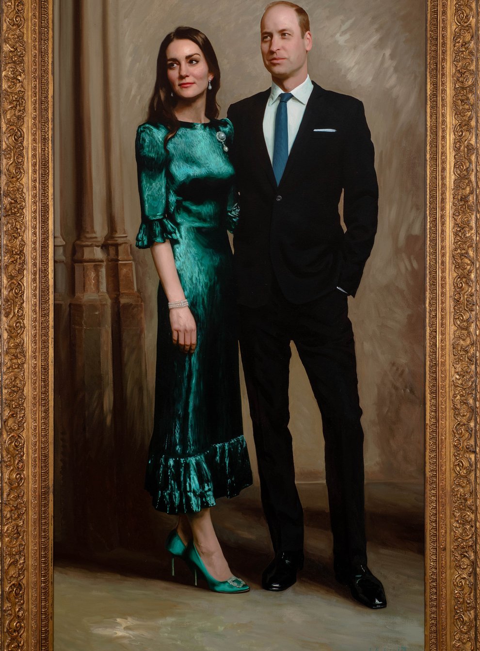 A new portrait of the Duke and Duchess of Cambridge painted by Jamie Coreth (Jamie Coreth/Fine Art Commissions/Kensington Palace/PA)