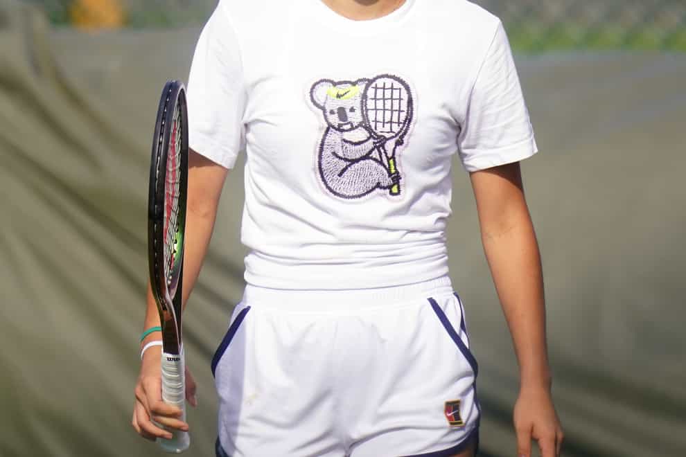 Emma Raducanu has been practising at Wimbledon this week (Adam Davy/PA)
