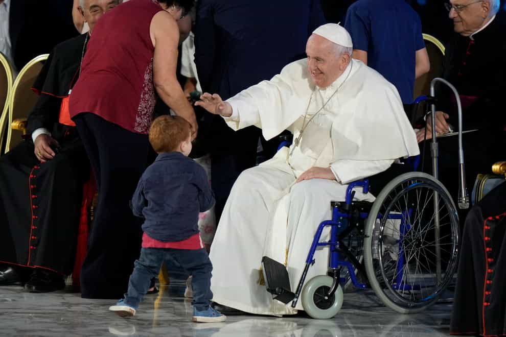 Pope Francis has been using a wheelchair (Andrew Medichini/AP)