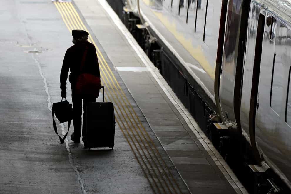 Passenger numbers at major railway stations were below a fifth of usual levels as services were hit on the second day of rail strikes (Andrew Milligan/PA)