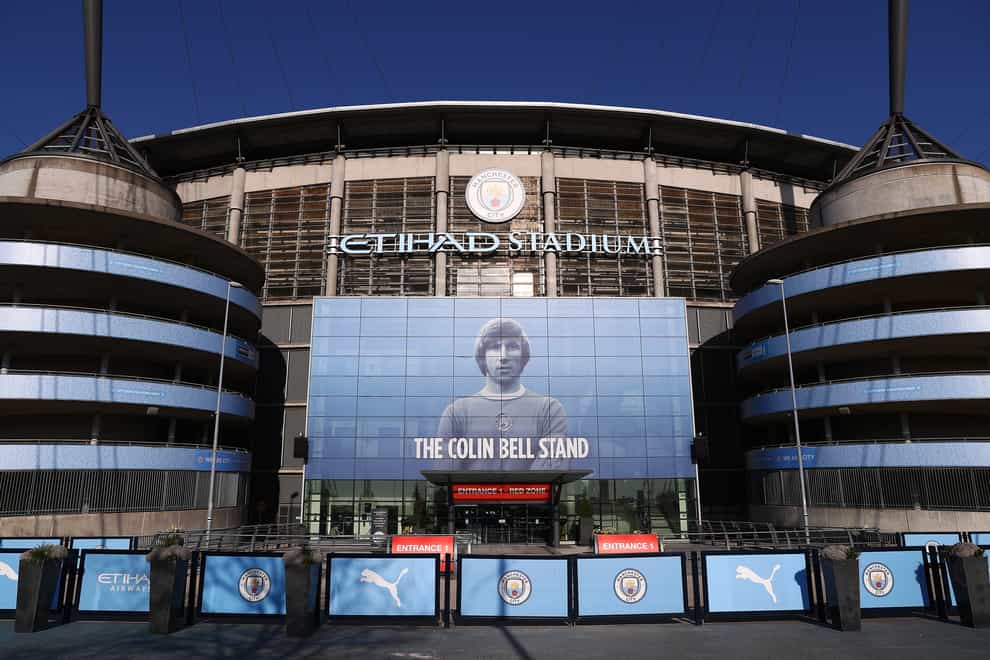 An exterior general view of the Etihad Stadium in Manchester (Tim Markland/PA)