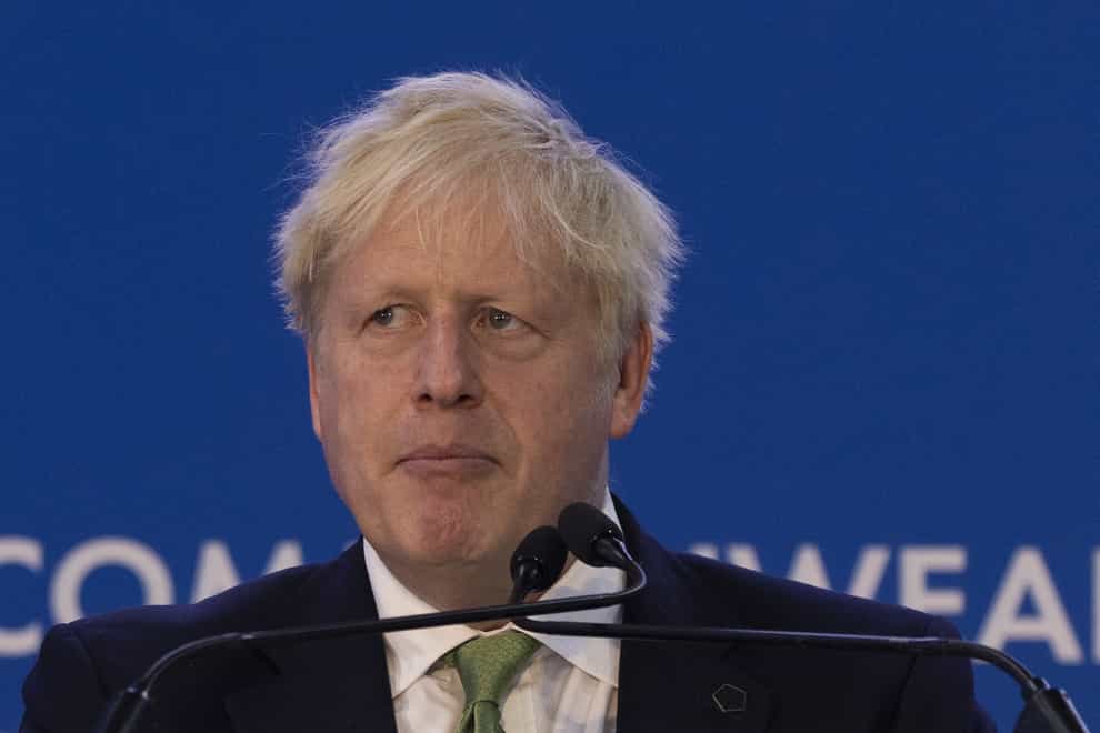 Prime Minister Boris Johnson gives a speech at a Business Forum during the Commonwealth heads of government meeting in Kigali, Rwanda. Picture date: Thursday June 23, 2022.