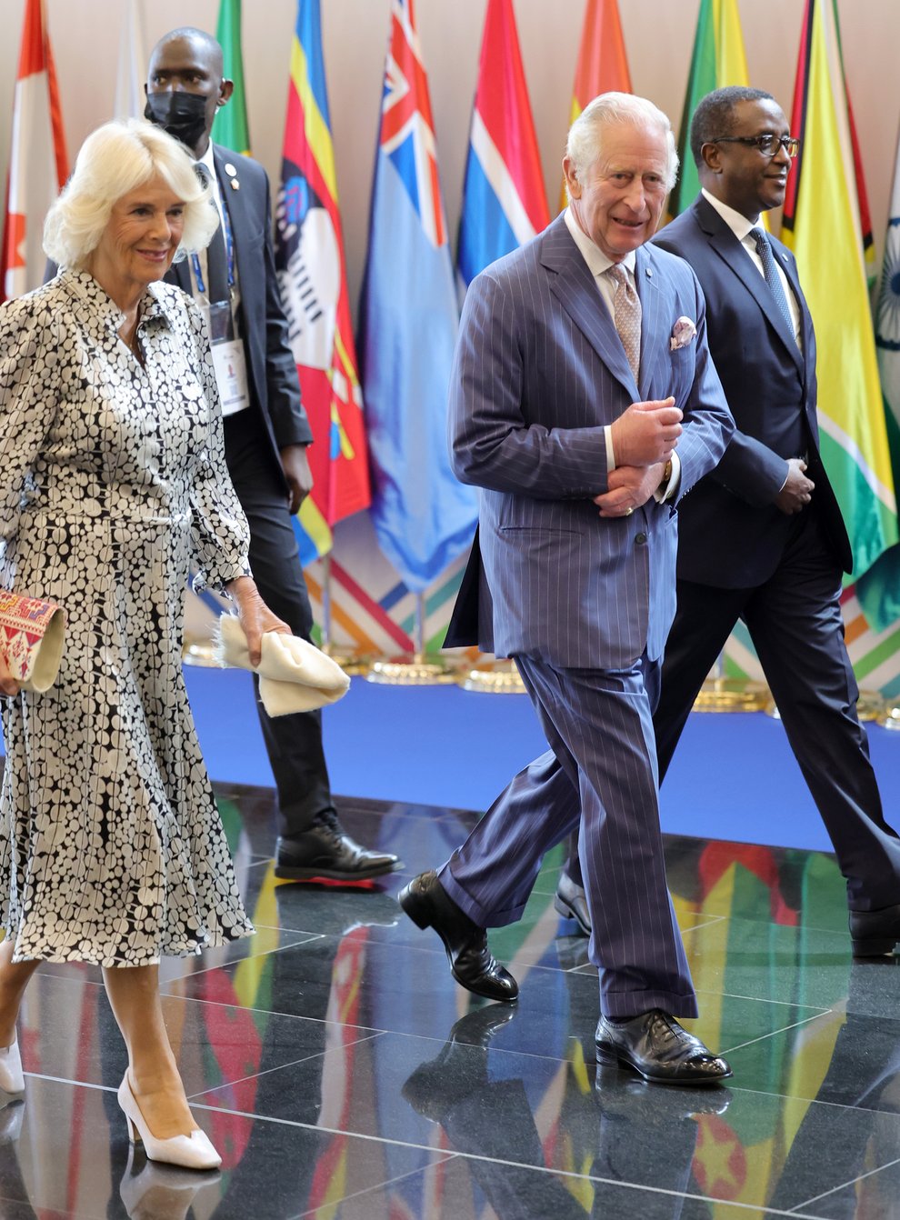 The Prince of Wales and the Duchess of Cornwall attend the Commonwealth Heads of Government Meeting (Chogm) opening ceremony at Kigali Convention Centre, Rwanda (Chris Jackson/PA)