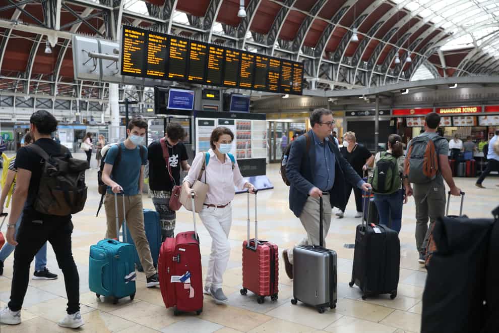 A fresh alert has been issued to train passengers amid fears that many are reluctant to abandon leisure trips planned for Saturday despite another rail strike taking place (Ashlee Ruggels/PA)