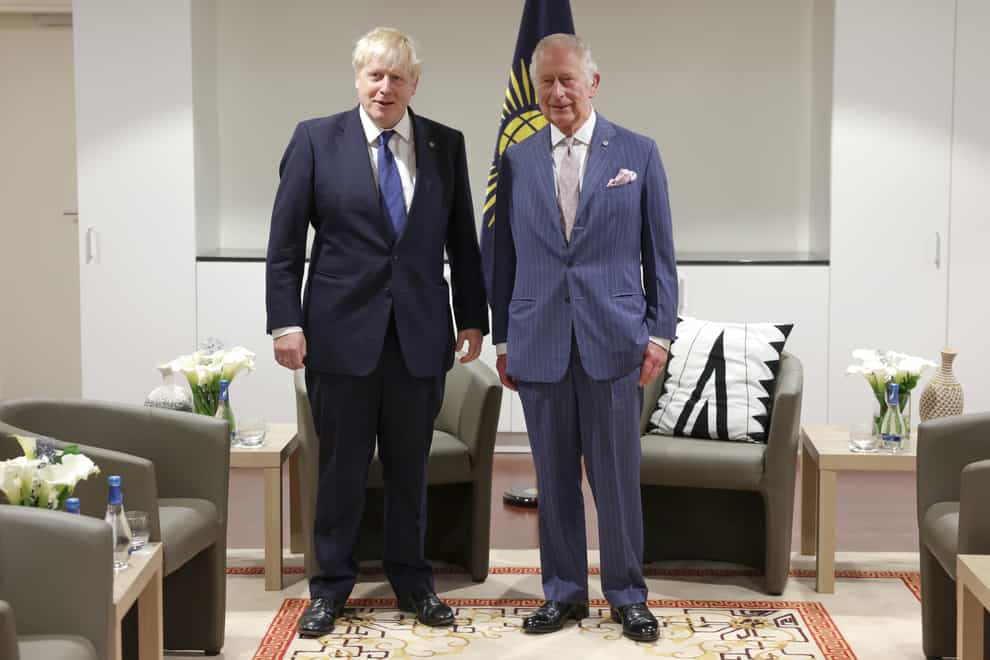 The Prime Minister and the Prince of Wales smiled for the cameras before their talks (Chris Jackson/PA)