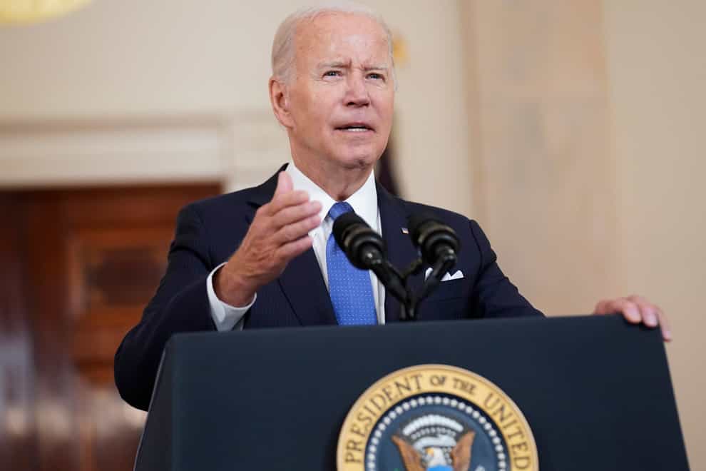 President Joe Biden speaks at the White House (Andrew Harnik/AP)