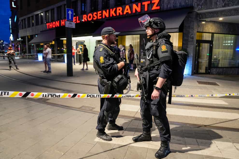 A suspect has been arrested after two people were killed and more than a dozen injured in a mass shooting in Oslo (Javad Parsa/NTB/AP)