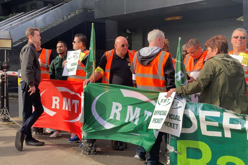 Members of the Rail, Maritime and Transport have walked out for the third time this week (PA)