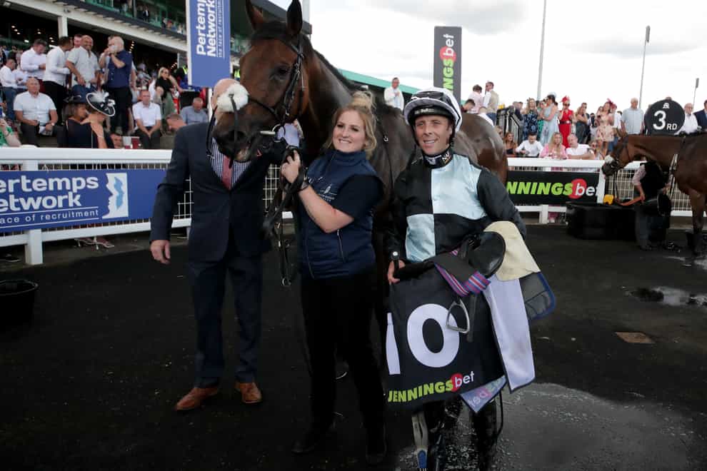 Zoffee and Ben Curtis after winning the Northumberland Vase (Richard Sellers/PA)