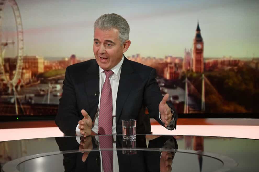 Brandon Lewis said the Good Friday Agreement is ‘under pressure’ (Jeff Overs/BBC/PA)