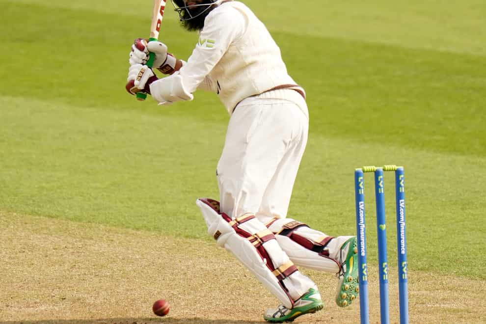 Surrey’s Hashim Amla (pictured) and Ben Geddes each made 124 on day one against Kent (Adam Davy/PA).
