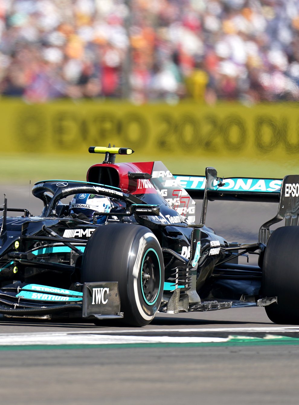 The 2021 British Grand Prix won by Lewis Hamilton was F1’s first carbon neutral broadcast. (Tim Goode/PA)
