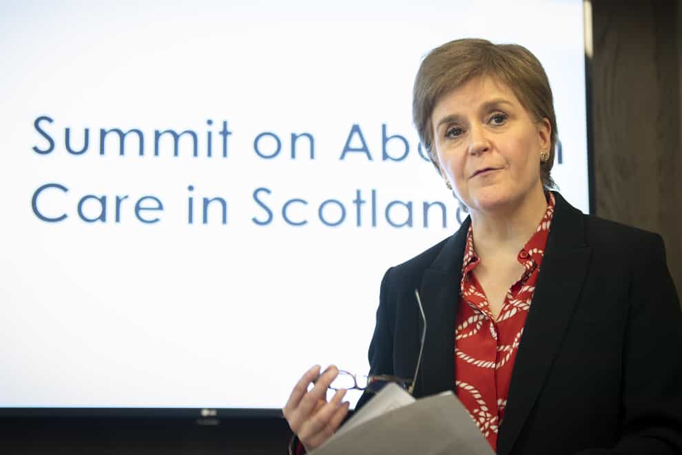 First Minister Nicola Sturgeon speaks during a summit on abortion care held in Edinburgh (Lesley Martin/PA)