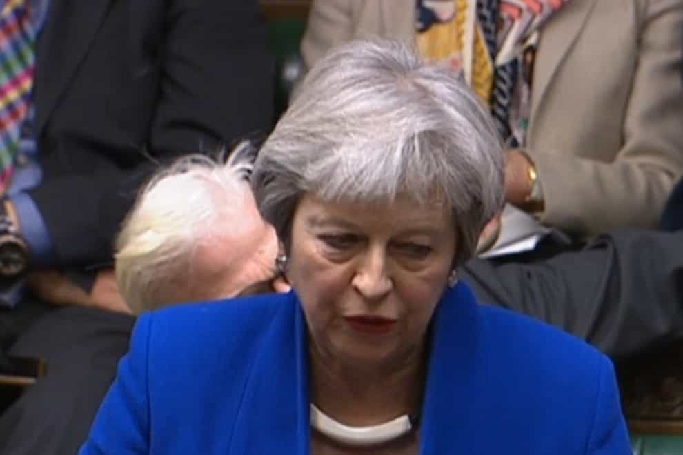 Former Prime Minister Theresa May delivered a withering assessment of the Northern Ireland Protocol Bill (House of Commons/PA)
