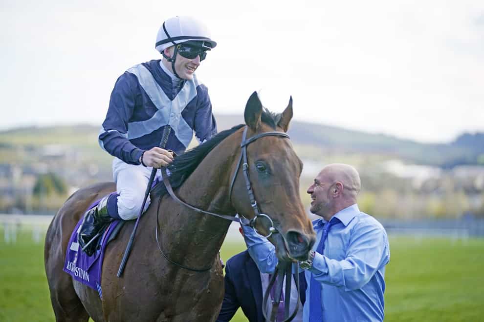 File photo dated 2-04-2022 of Piz Badile ridden by Gavin Ryan after winning the The P.W. McGrath Memorial Ballysax Stakes. Frankie Dettori has been booked to ride Piz Badile in the Cazoo Derby at Epsom next month. The Ulysses colt has been kept fresh for the premier Classic since winning the Ballysax Stakes at Leopardstown in early April, with trainer Donnacha O�Brien ultimately deciding against a return to the Foxrock venue for the Derby Trial won by Stone Age. Issue date: Monday May 16, 2022.