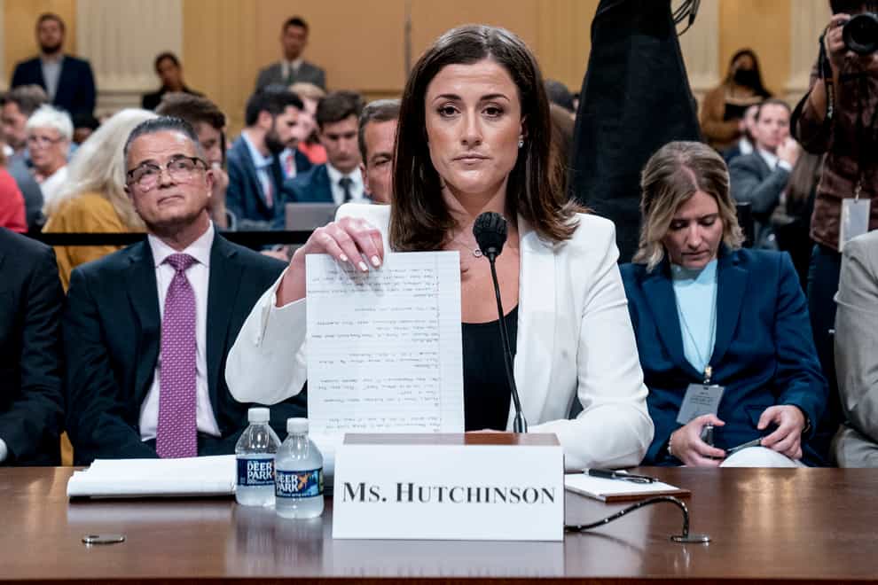 Cassidy Hutchinson, former aide to Trump White House chief of staff Mark Meadows (Andrew Harnik/AP)
