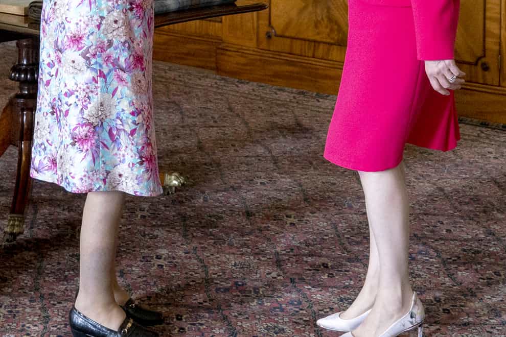 The Queen held an audience with First Minister Nicola Sturgeon at the Palace of Holyroodhouse in Edinburgh (Jane Barlow/PA)