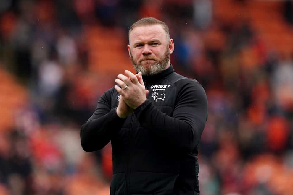 Former Derby manager Wayne Rooney has urged fans to get behind the new regime with the club on the brink of being bought and taken out of administration (Martin Rickett/PA)