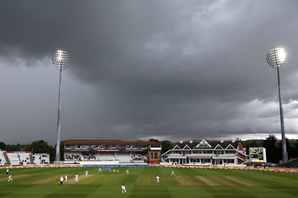 A rain-affected day three of the women’s Test at Taunton (Nigel French/PA)