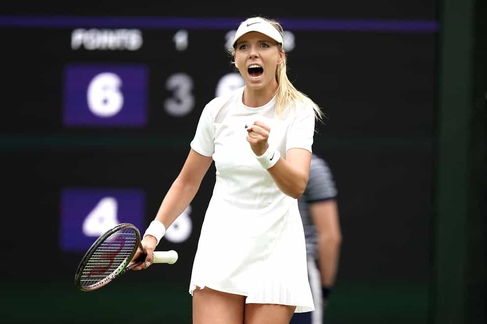 Katie Boulter pulled off a huge victory on Centre Court (Aaron Chown/PA)