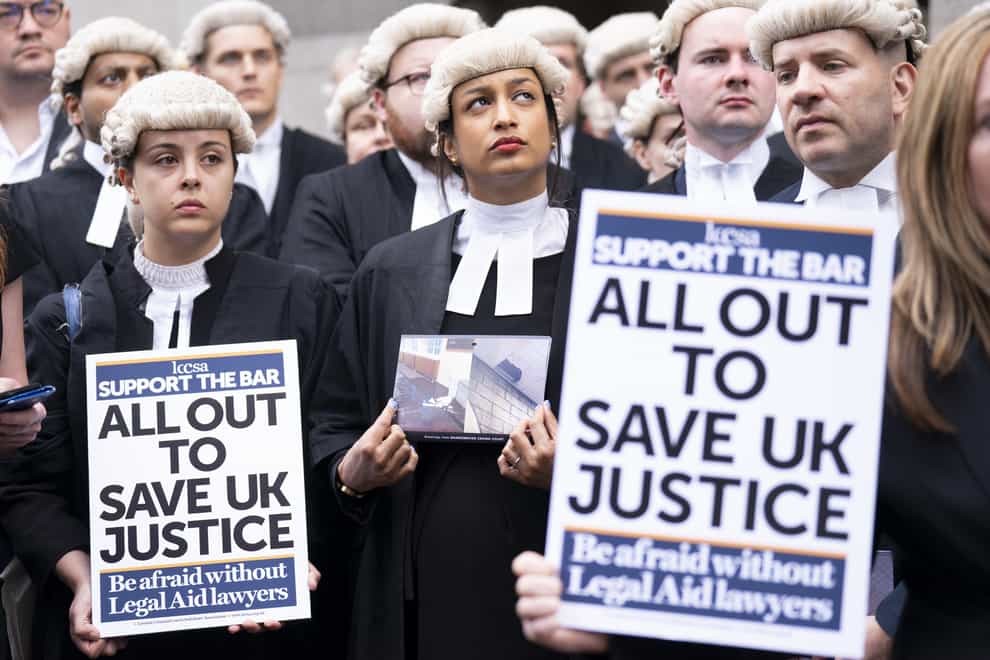 Barristers vow to continue their action (Kirsty O’Connor/PA)