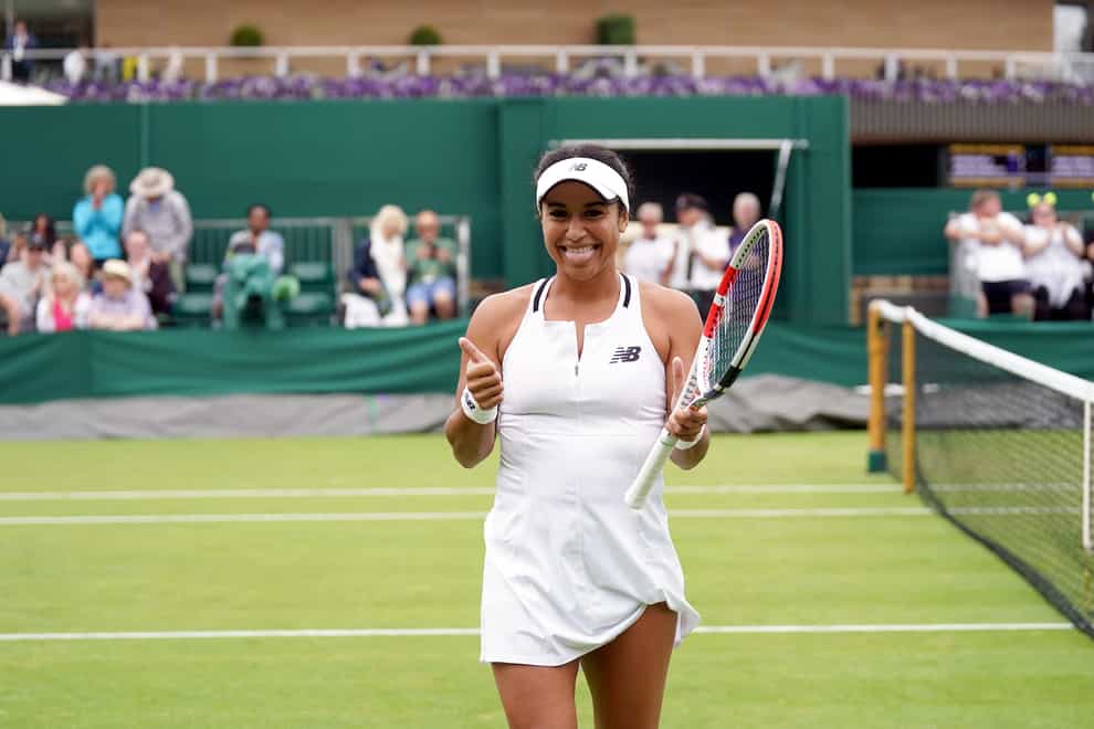 Heather Watson made the third round at Wimbledon for the first time since 2017 (Adam Davy/PA)