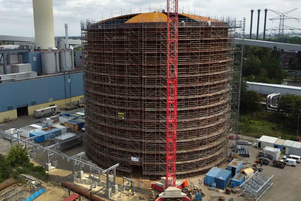 The vast thermal tank which will store hot water in Berlin (Michael Sohn/AP)