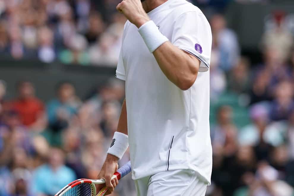 Cameron Norrie during his Gentlemen’s Singles third round match against Steve Johnson during day five of the 2022 Wimbledon Championships at the All England Lawn Tennis and Croquet Club, Wimbledon. Picture date: Friday July 1, 2022.