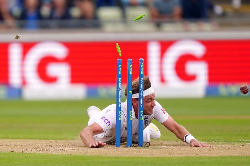 England’s Stuart Broad had an over to forget (Mike Egerton/PA)