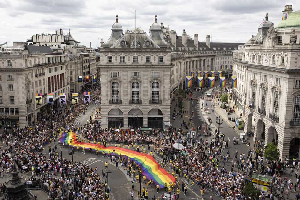 It is the first Pride parade in London since the pandemic (Matt Alexander/PA)