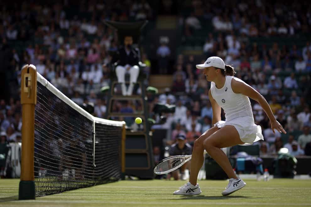 Iga Swiatek suffered a first defeat in 38 matches in the third round at Wimbledon to Alize Cornet (Steven Paston/PA)