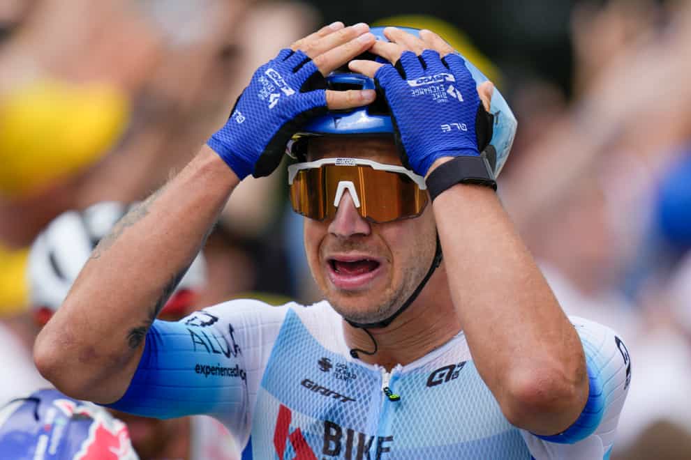 Dylan Groenewegen took victory on stage three of the Tour de France (Daniel Cole/AP)