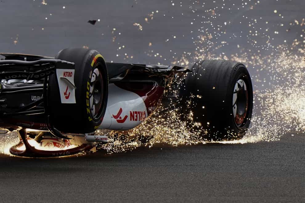 Zhou Guanyu’s terrifying crash sparked off a dramatic British Grand Prix (Tim Goode/PA)