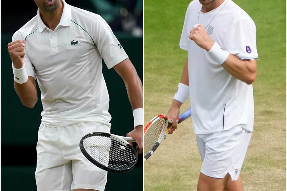 Novak Djokovic and Cameron Norrie are into the last eight at Wimbledon (Adam Davy/Zac Goodwin/PA)