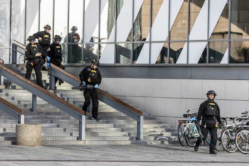 Danish police say three people were killed and three others are in critical condition after a shooting at a shopping centre in Copenhagen (Olafur Steinar Rye Gestsson/Ritzau Scanpix via AP)