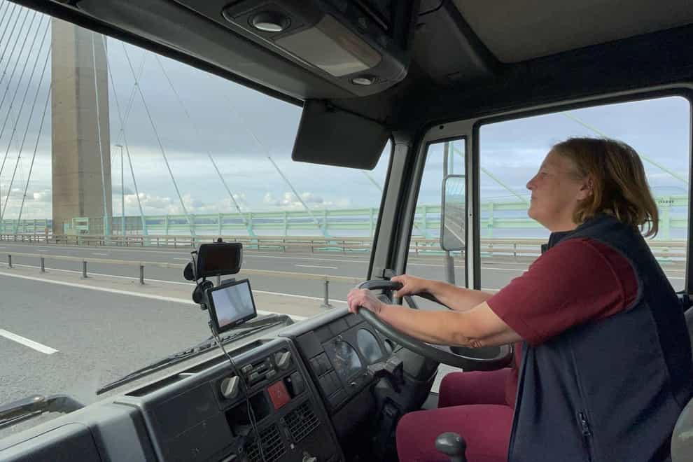 Sharon Downs, 41, a saddle-fitter from Pontypridd, was one of 12 people arrested after driving her horse box across the Prince of Wales Bridge, which runs between England and Wales, during a go-slow protest on the M4 (PA)
