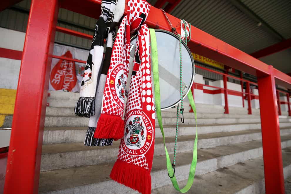 Accrington chairman Andy Holt has criticised the EFL (Barrington Coombs/PA)
